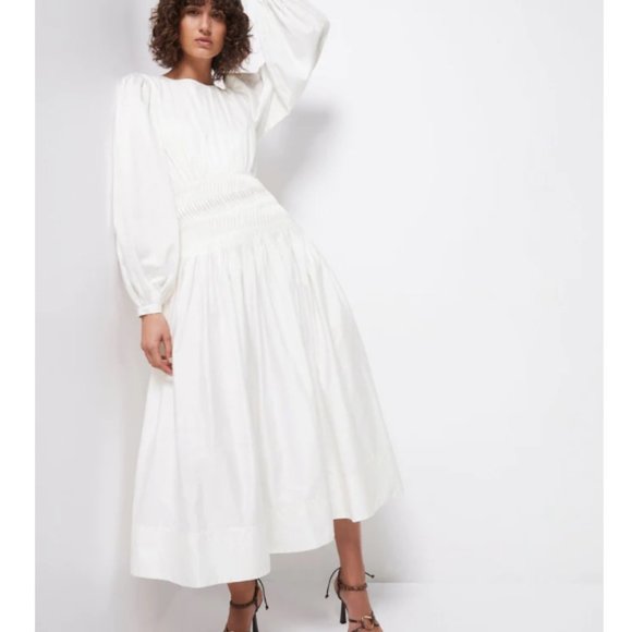 Aje Tidal Tucked Midi Dress - Picture 2 of 7